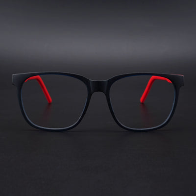 Eyejack Rush Navy Blue Square Eyeglasses for Men & Women (1003CL657-C3)