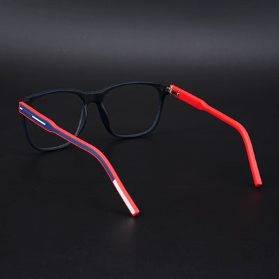 Eyejack Rush Navy Blue Square Eyeglasses for Men & Women (1003CL657-C3)