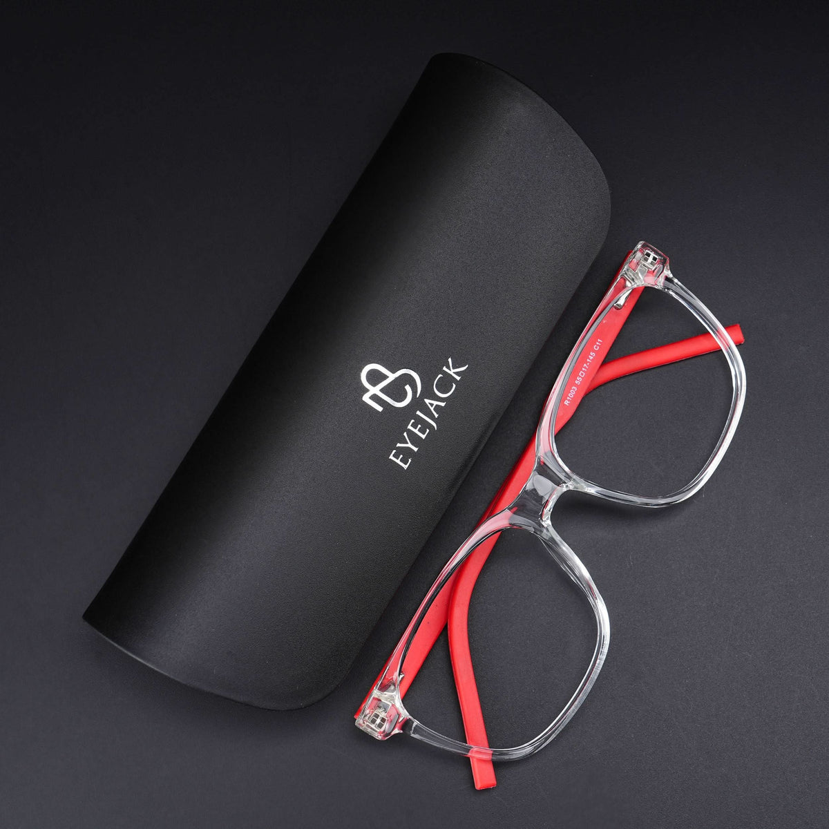 Eyejack Rush Transparent Square Eyeglasses for Men & Women (1003CL658-C4)