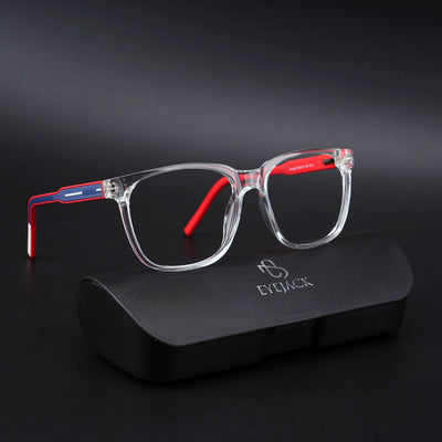 Eyejack Rush Transparent Square Eyeglasses for Men & Women (1003CL658-C4)