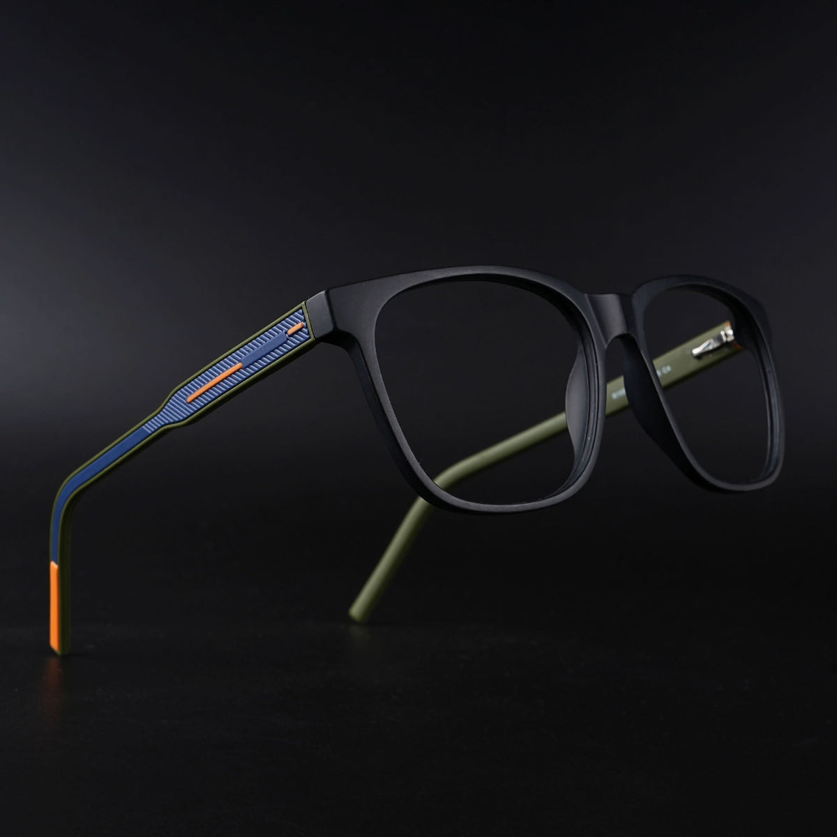 Eyejack Rush Matt Black Square Eyeglasses for Men & Women (1003CL659-C5)
