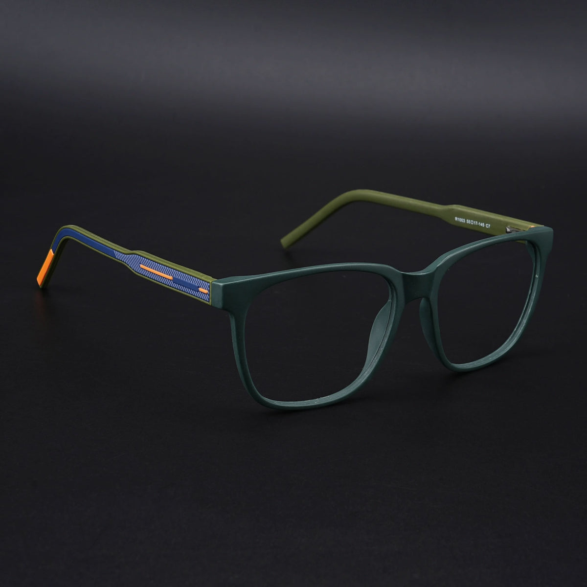 Eyejack Rush Green Square Eyeglasses for Men & Women (1003CL660-C6)
