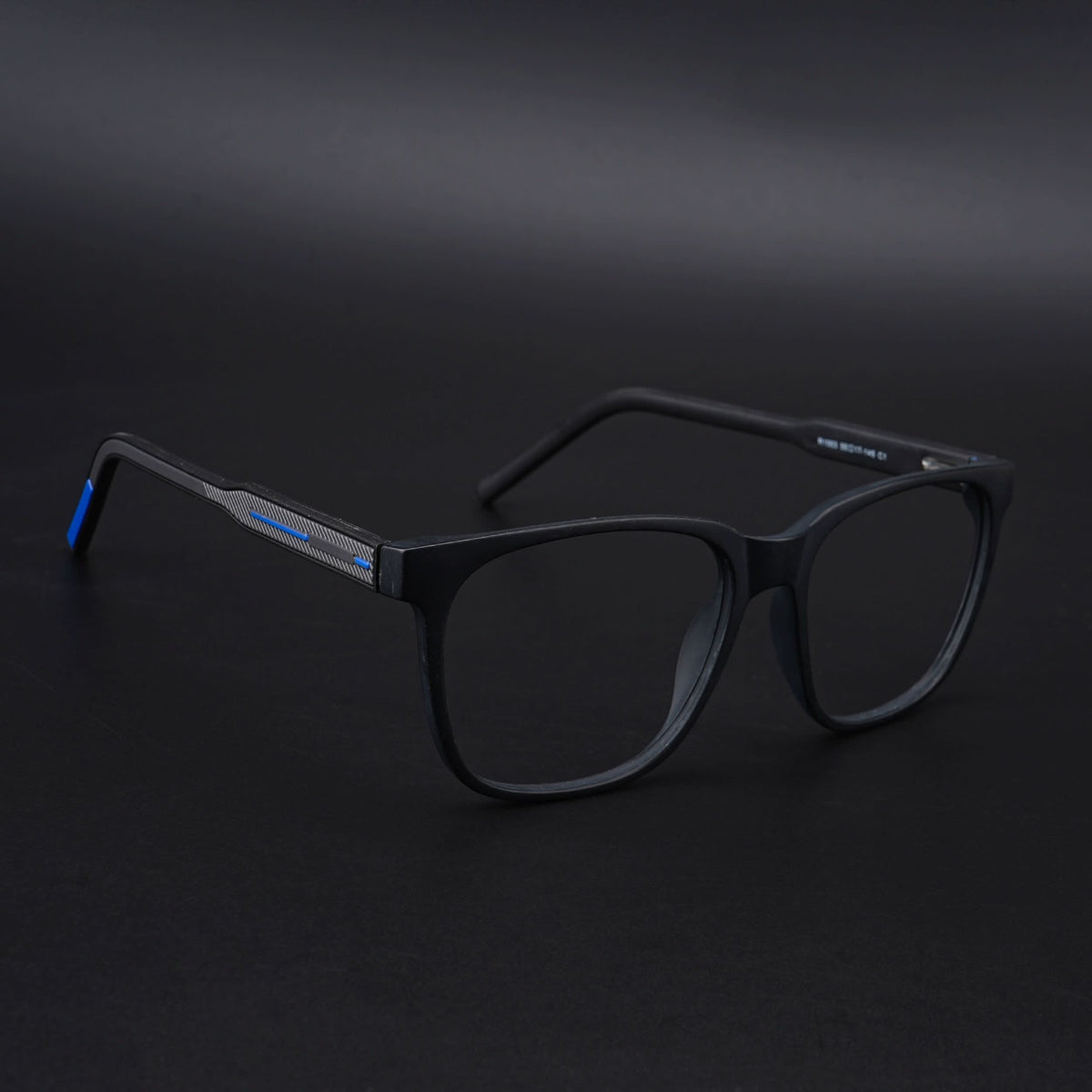 Eyejack Rush Matt Black Square Eyeglasses for Men & Women (1003CL661-C7)
