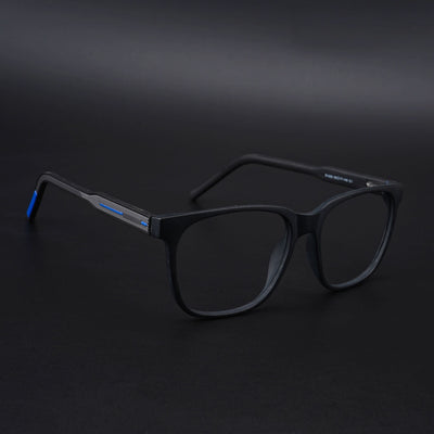 Eyejack Rush Matt Black Square Eyeglasses for Men & Women (1003CL661-C7)