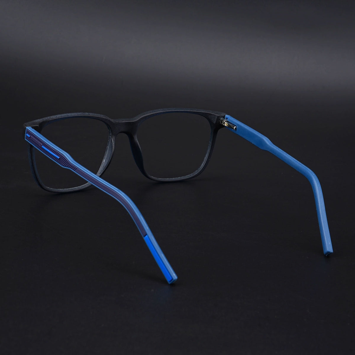 Eyejack Rush Navy Blue Square Eyeglasses for Men & Women (1003CL662-C8)
