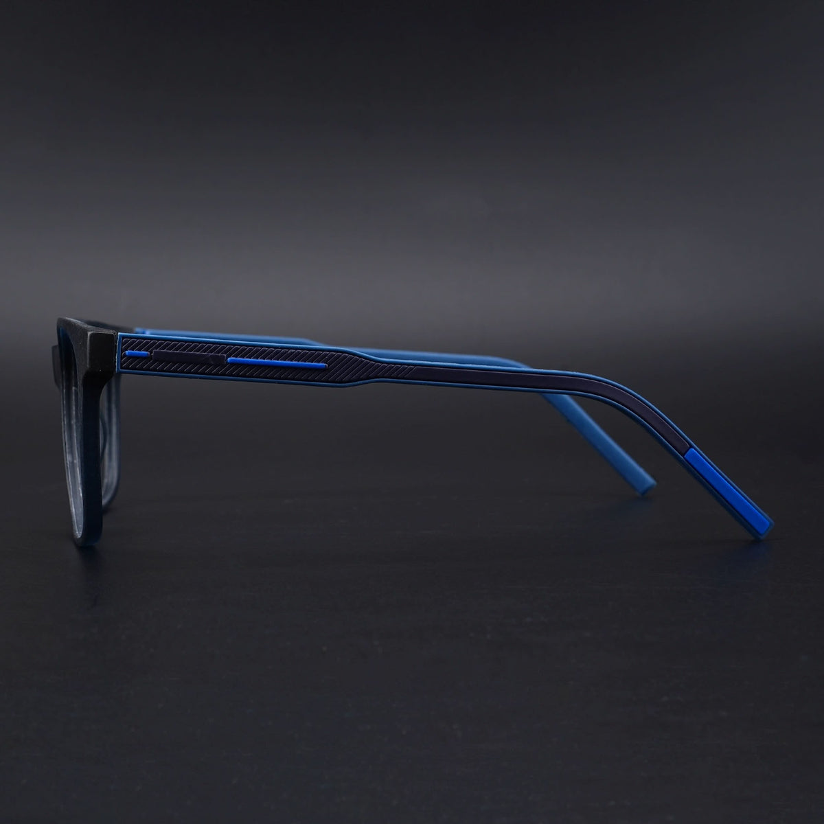 Eyejack Rush Navy Blue Square Eyeglasses for Men & Women (1003CL662-C8)
