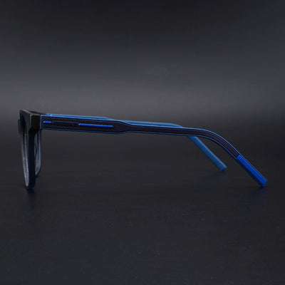 Eyejack Rush Navy Blue Square Eyeglasses for Men & Women (1003CL662-C8)