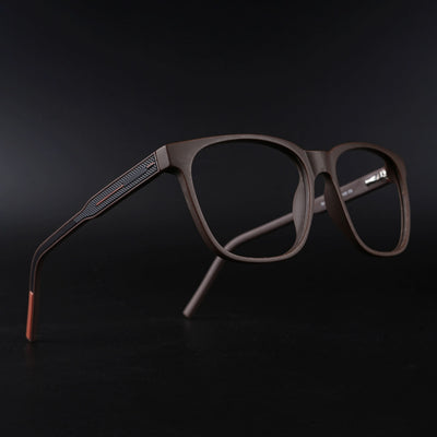 Eyejack Rush Matt Brown Square Eyeglasses for Men & Women (1003CL664-C10)