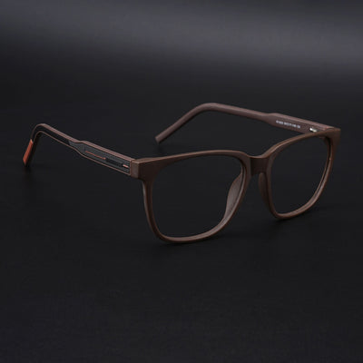 Eyejack Rush Matt Brown Square Eyeglasses for Men & Women (1003CL664-C10)