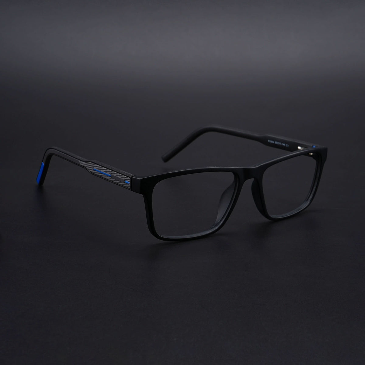 Eyejack Rush Matt Black Square Eyeglasses for Men & Women (1004CL671-C7)
