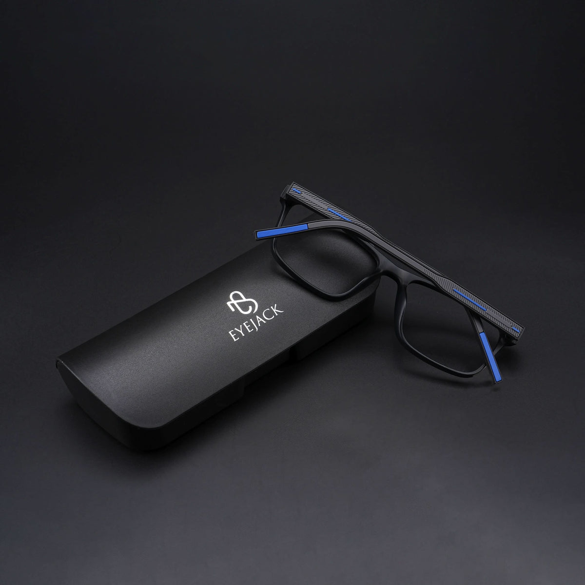 Eyejack Rush Matt Black Square Eyeglasses for Men & Women (1004CL671-C7)
