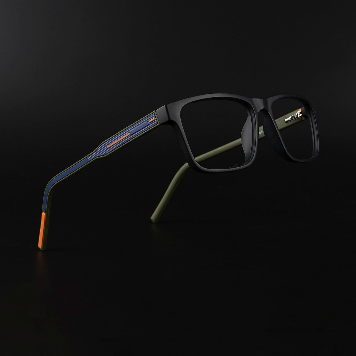 Eyejack Rush Matt Black Square Eyeglasses for Men & Women (1004CL669-C5)