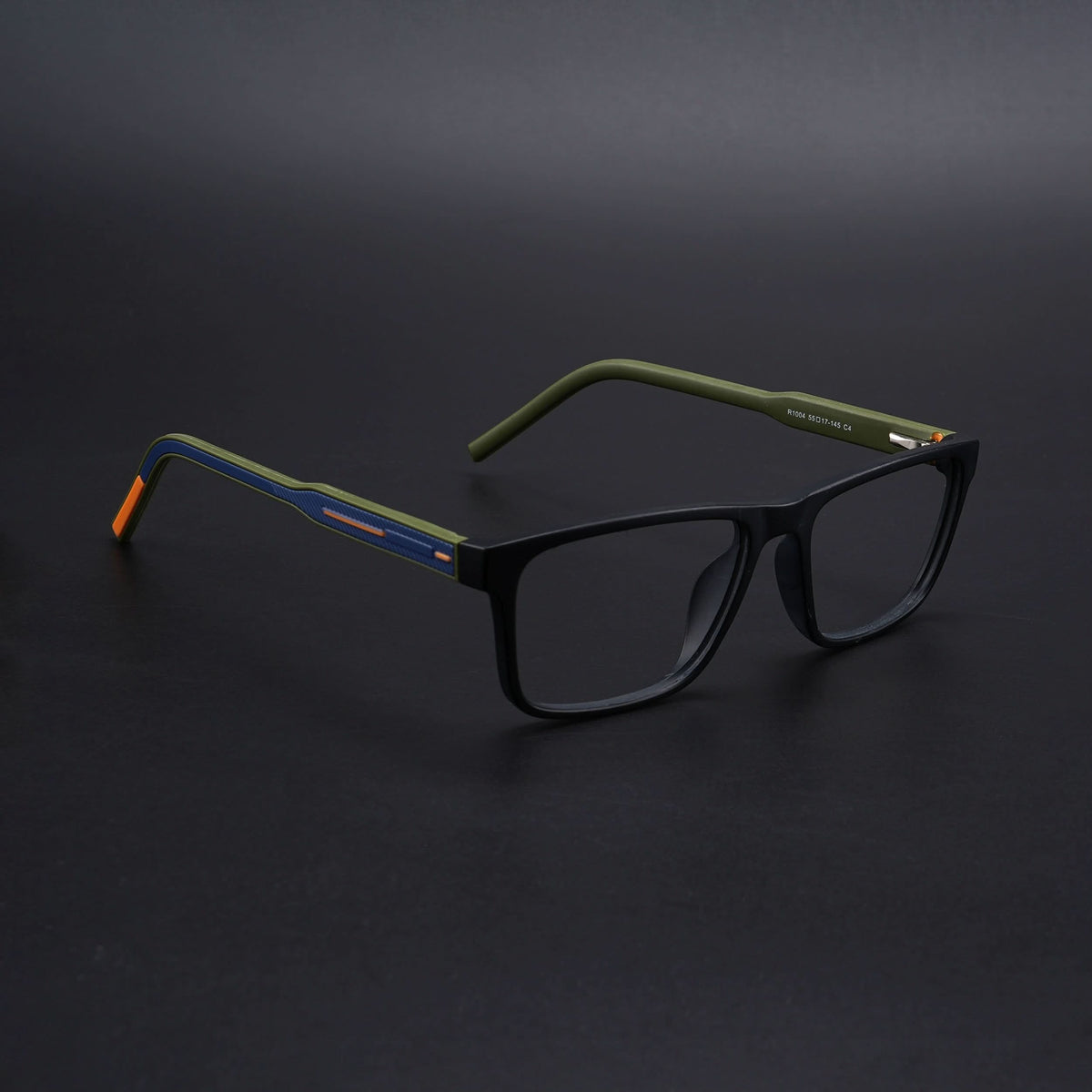 Eyejack Rush Matt Black Square Eyeglasses for Men & Women (1004CL669-C5)