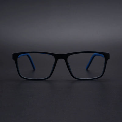 Eyejack Rush Navy Blue Square Eyeglasses for Men & Women (1004CL672-C8)