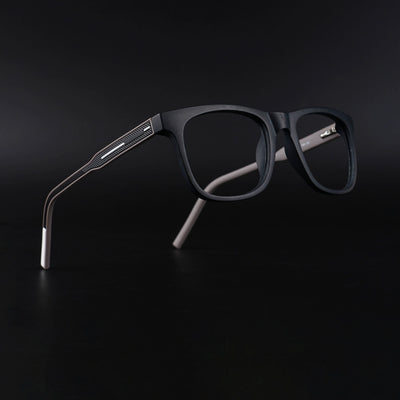 Eyejack Rush Matt Black Square Eyeglasses for Men & Women (1005CL675-C1)