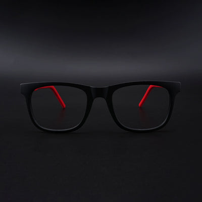 Eyejack Rush Matt Black Square Eyeglasses for Men & Women (1005CL677-C3)