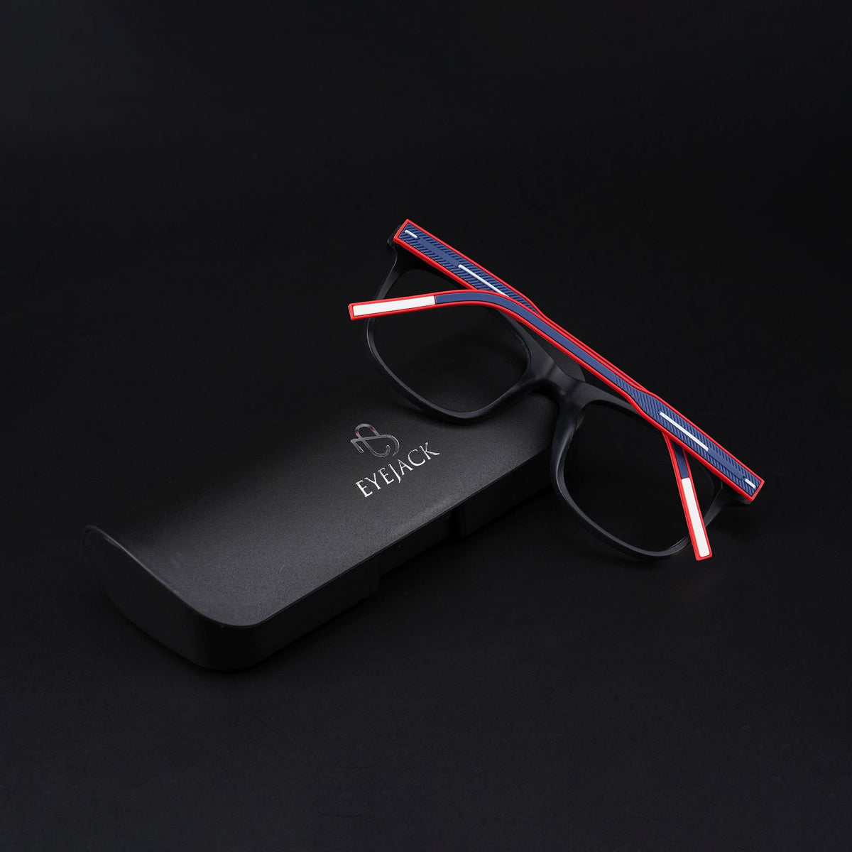 Eyejack Rush Matt Black Square Eyeglasses for Men & Women (1005CL677-C3)