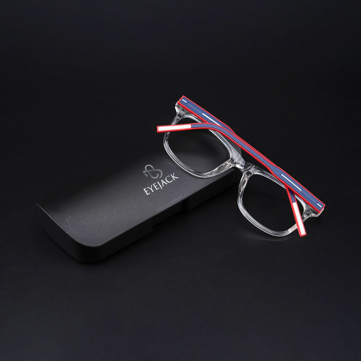 Eyejack Rush Transparent Square Eyeglasses for Men & Women (1005CL678-C4)
