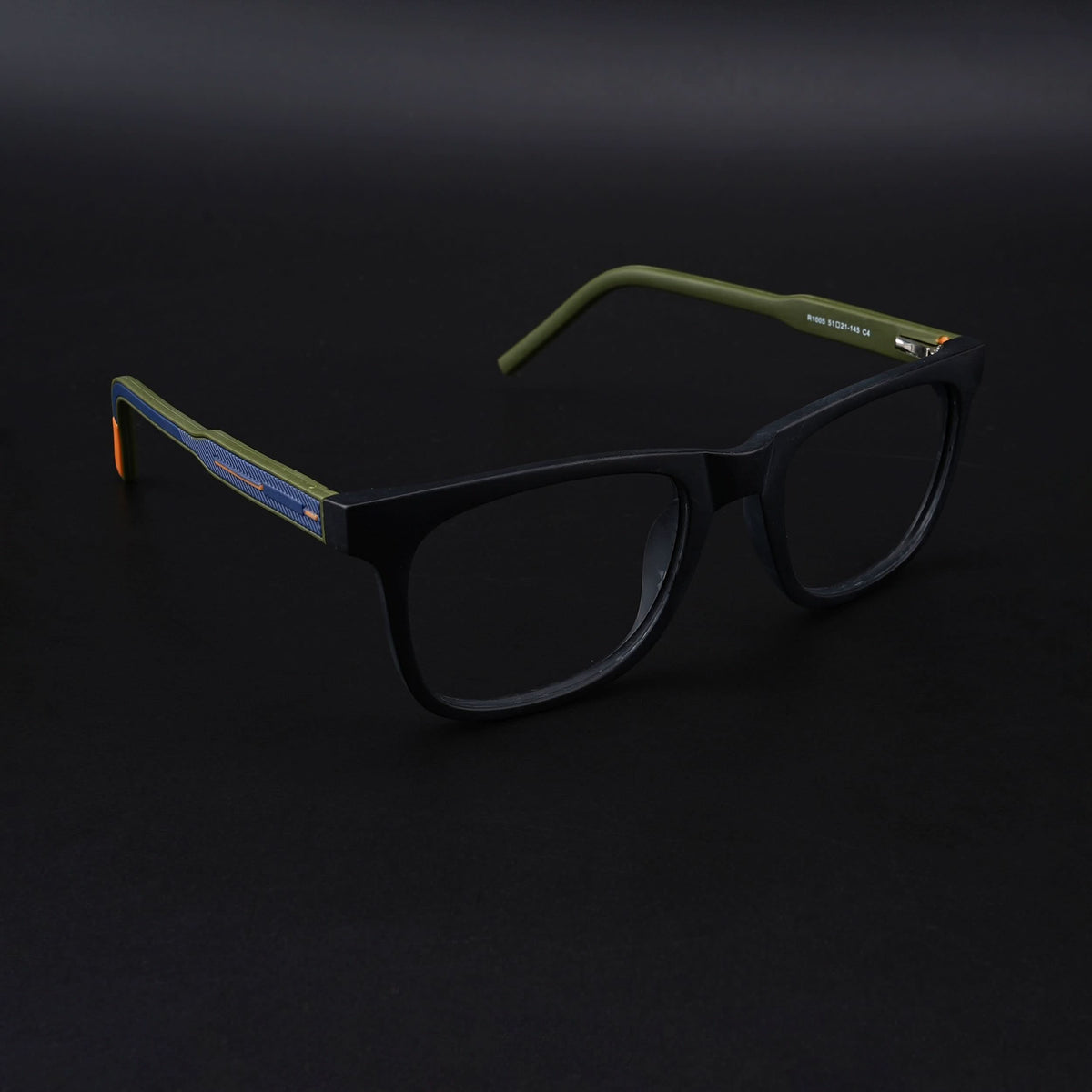 Eyejack Rush Matt Black Square Eyeglasses for Men & Women (1005CL679-C5)