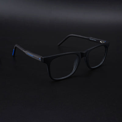 Eyejack Rush Matt Black Square Eyeglasses for Men & Women (1005CL681-C7)