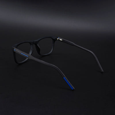 Eyejack Rush Matt Black Square Eyeglasses for Men & Women (1005CL681-C7)