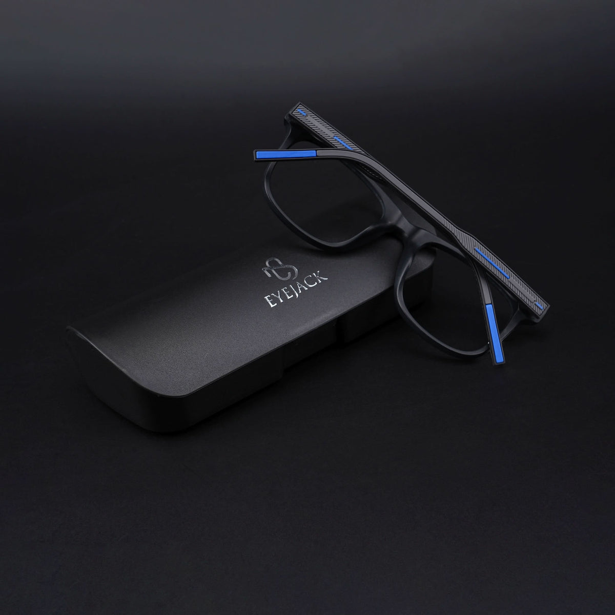 Eyejack Rush Matt Black Square Eyeglasses for Men & Women (1005CL681-C7)