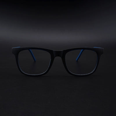 Eyejack Rush Navy Blue Square Eyeglasses for Men & Women (1005CL682-C8)