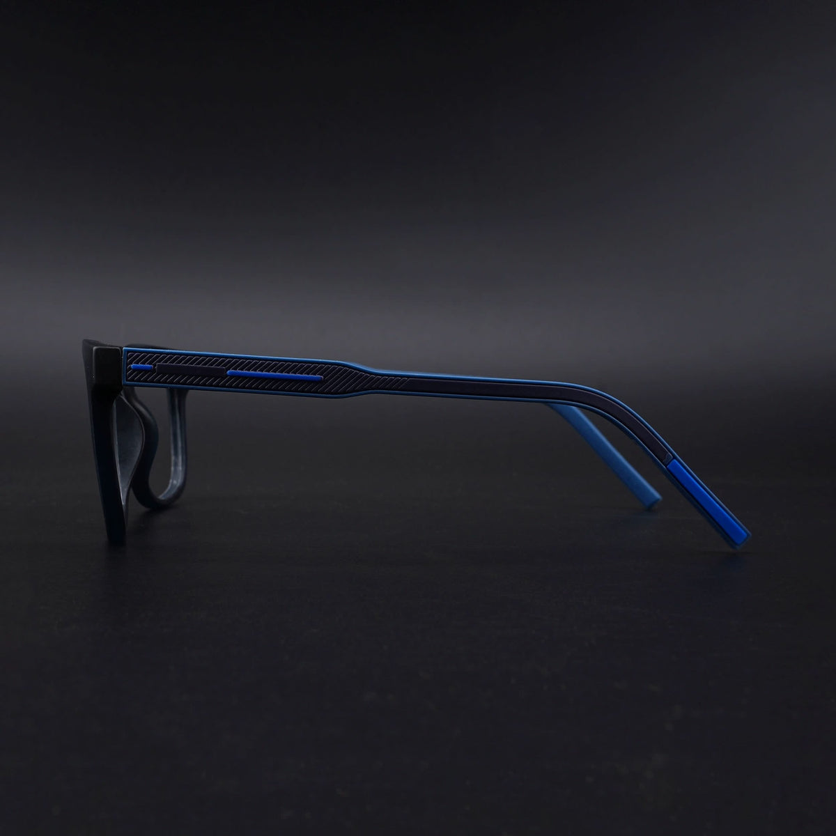 Eyejack Rush Navy Blue Square Eyeglasses for Men & Women (1005CL682-C8)