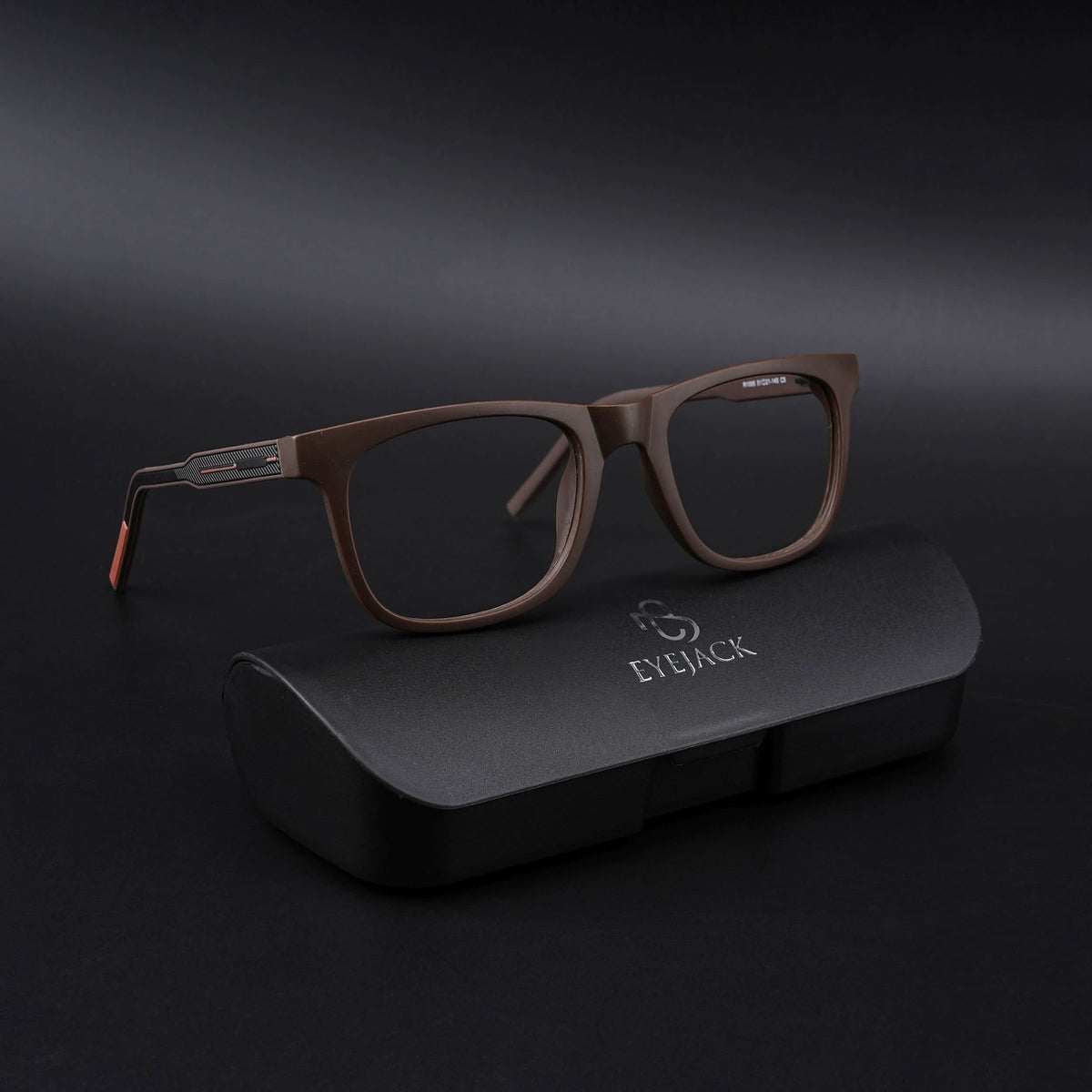 Eyejack Rush Matt Brown Square Eyeglasses for Men & Women (1005CL684-C10)