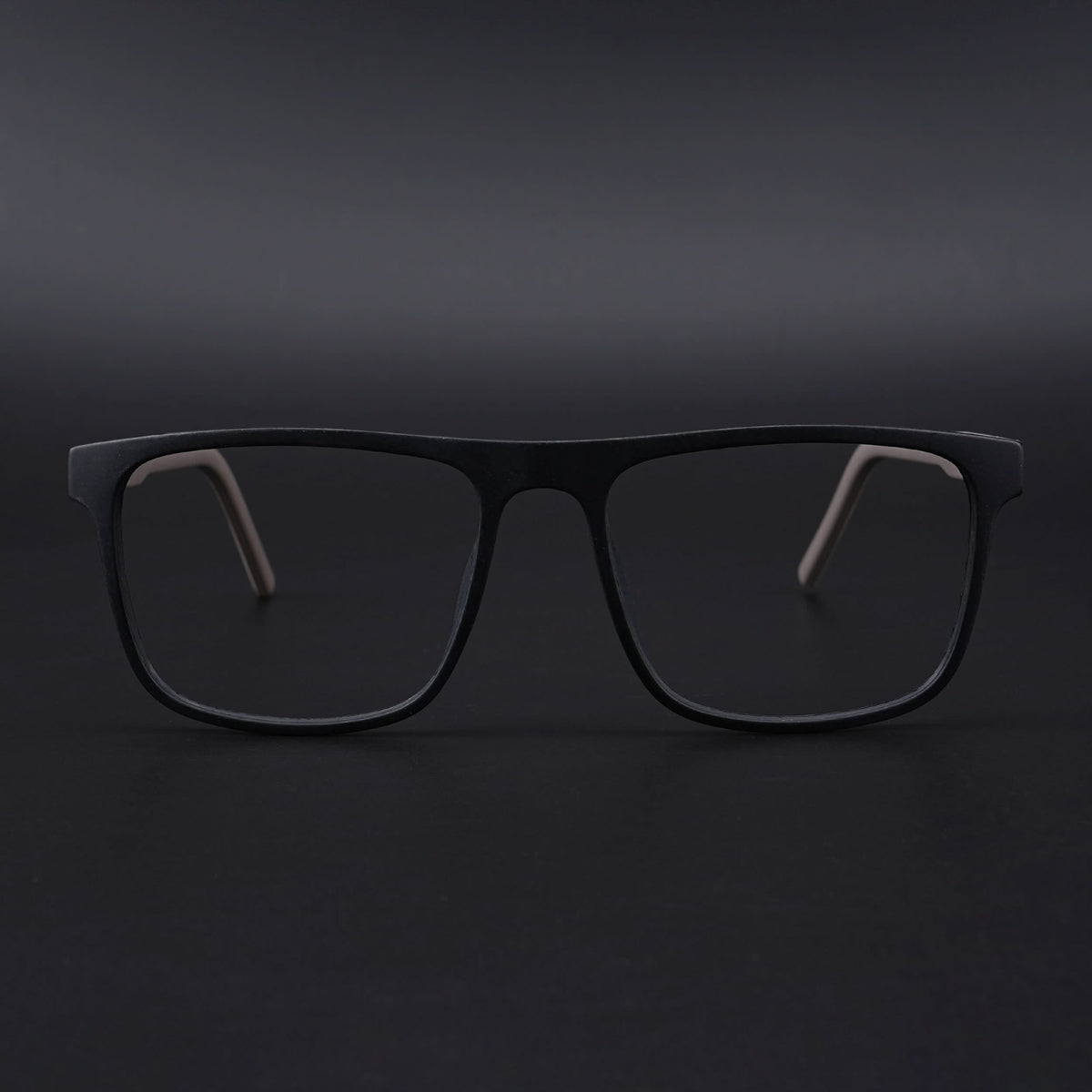 Eyejack Rush Matt Black Square Eyeglasses for Men & Women (1006CL685-C1)