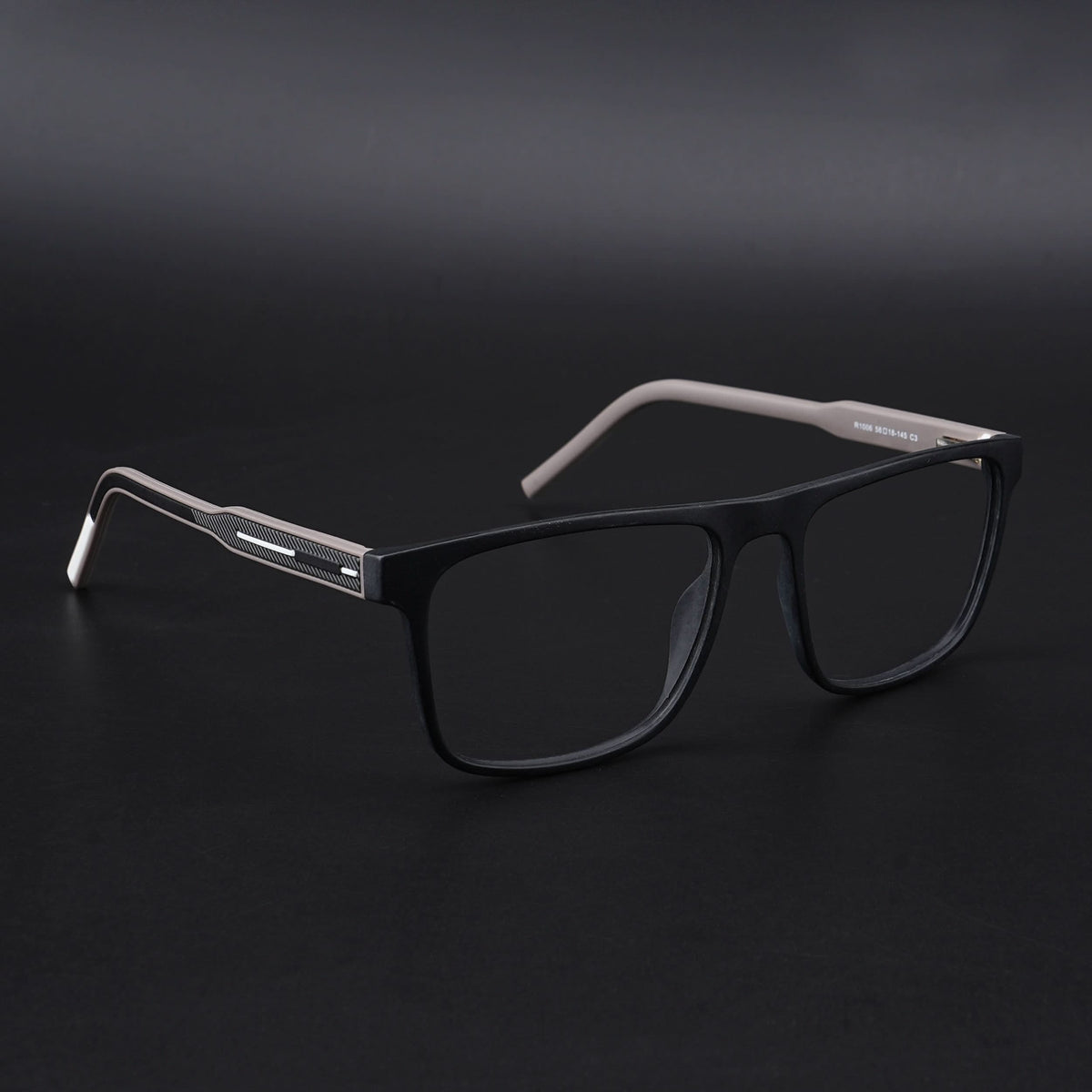 Eyejack Rush Matt Black Square Eyeglasses for Men & Women (1006CL685-C1)