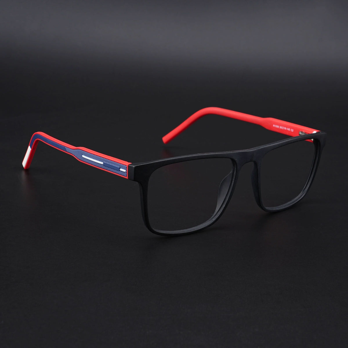 Eyejack Rush Matt Black Square Eyeglasses for Men & Women (1006CL687-C3)