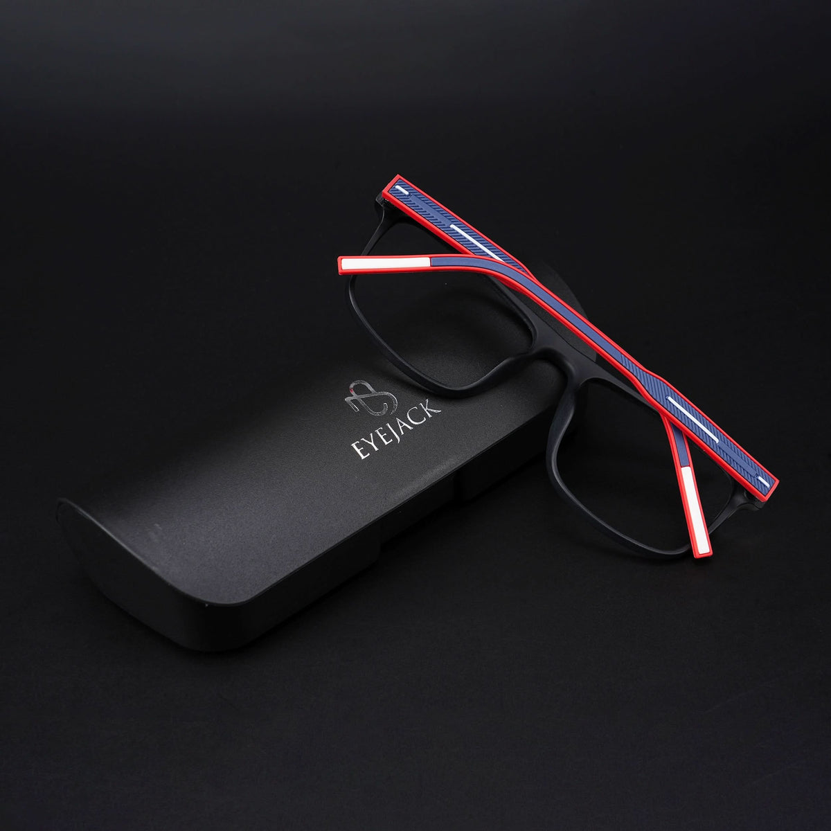 Eyejack Rush Matt Black Square Eyeglasses for Men & Women (1006CL687-C3)