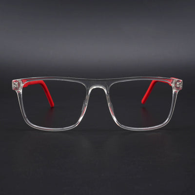 Eyejack Rush Transparent Square Eyeglasses for Men & Women (1006CL688-C4)