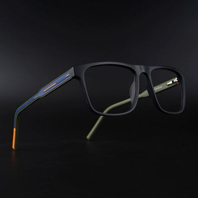 Eyejack Rush Matt Black Square Eyeglasses for Men & Women (1006CL689-C5)