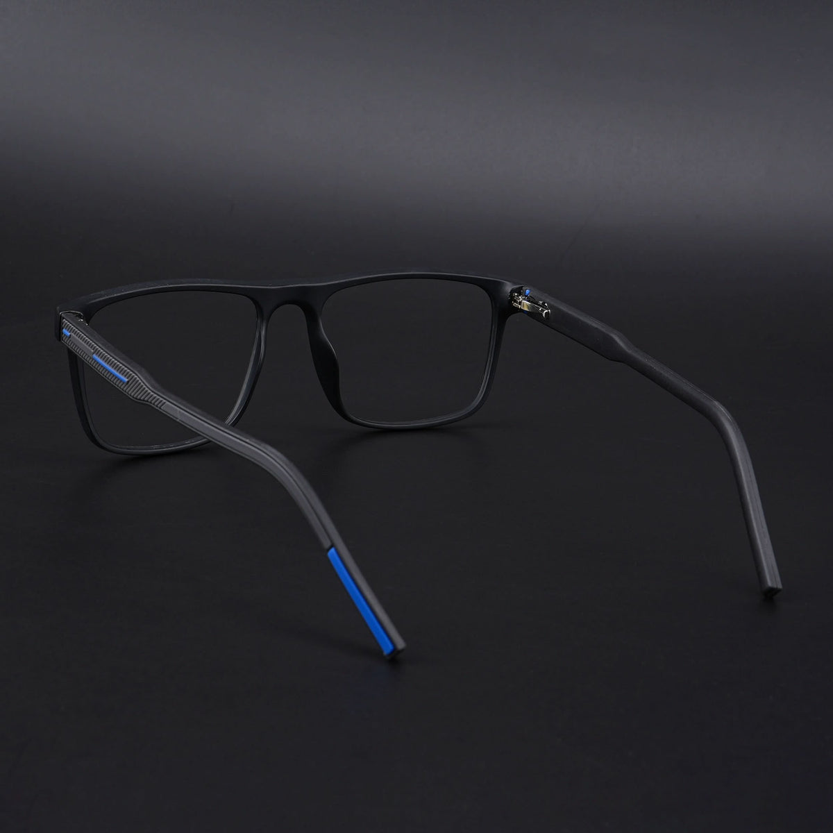 Eyejack Rush Matt Black Square Eyeglasses for Men & Women (1006CL691-C7)