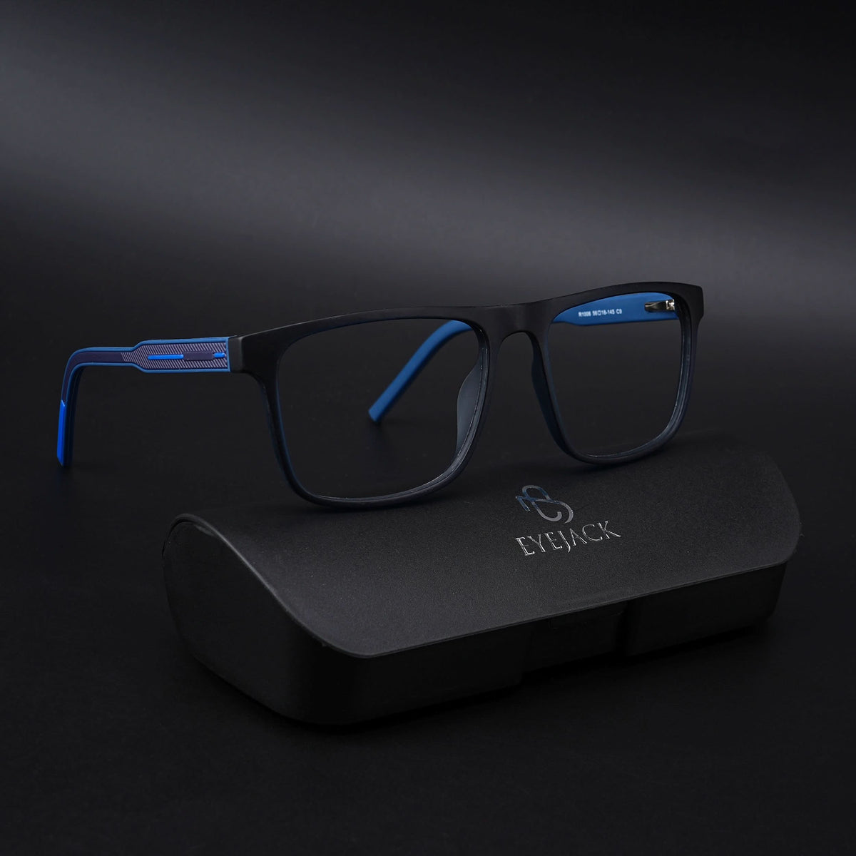 Eyejack Rush Navy Blue Square Eyeglasses for Men & Women (1006CL692-C8)