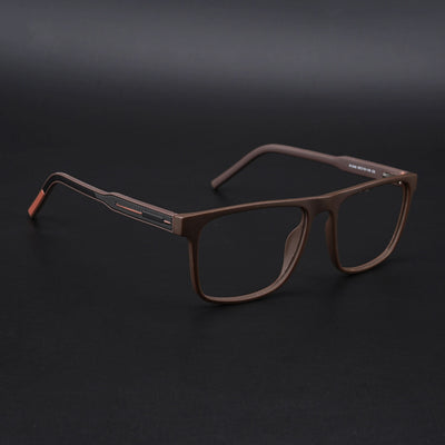 Eyejack Rush Matt Brown Square Eyeglasses for Men & Women (1006CL694-C10)