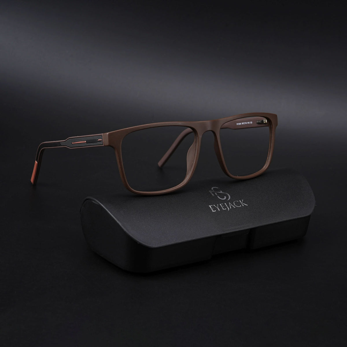 Eyejack Rush Matt Brown Square Eyeglasses for Men & Women (1006CL694-C10)