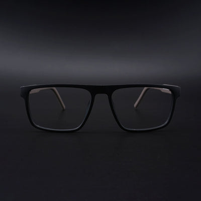 Eyejack Rush Matt Black Square Eyeglasses for Men & Women (1007CL695-C1)