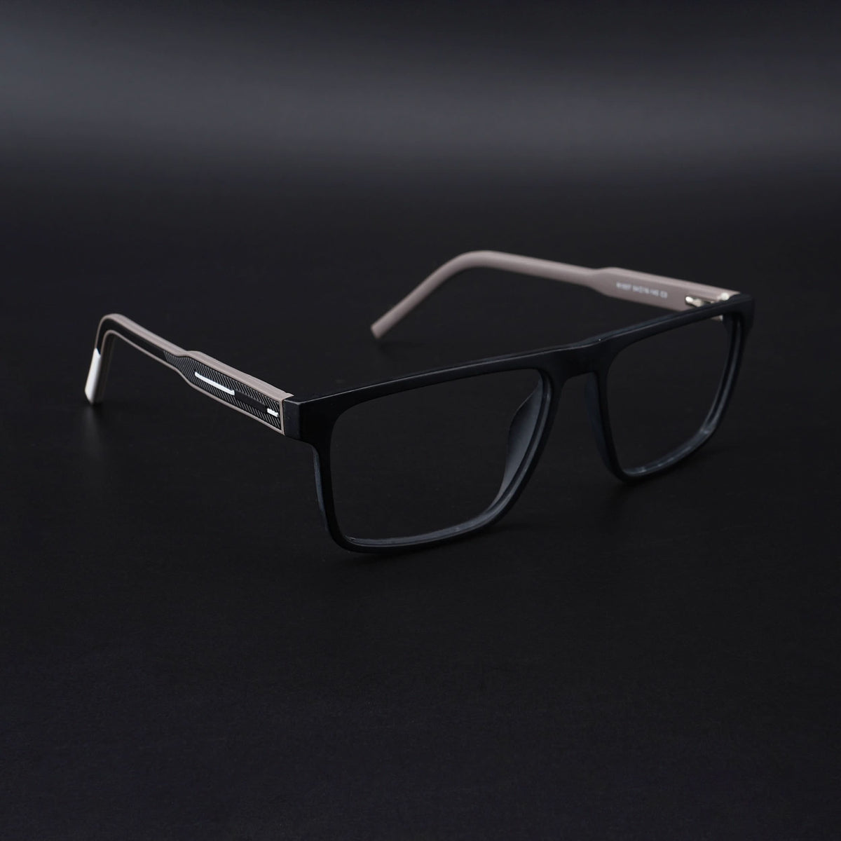 Eyejack Rush Matt Black Square Eyeglasses for Men & Women (1007CL695-C1)
