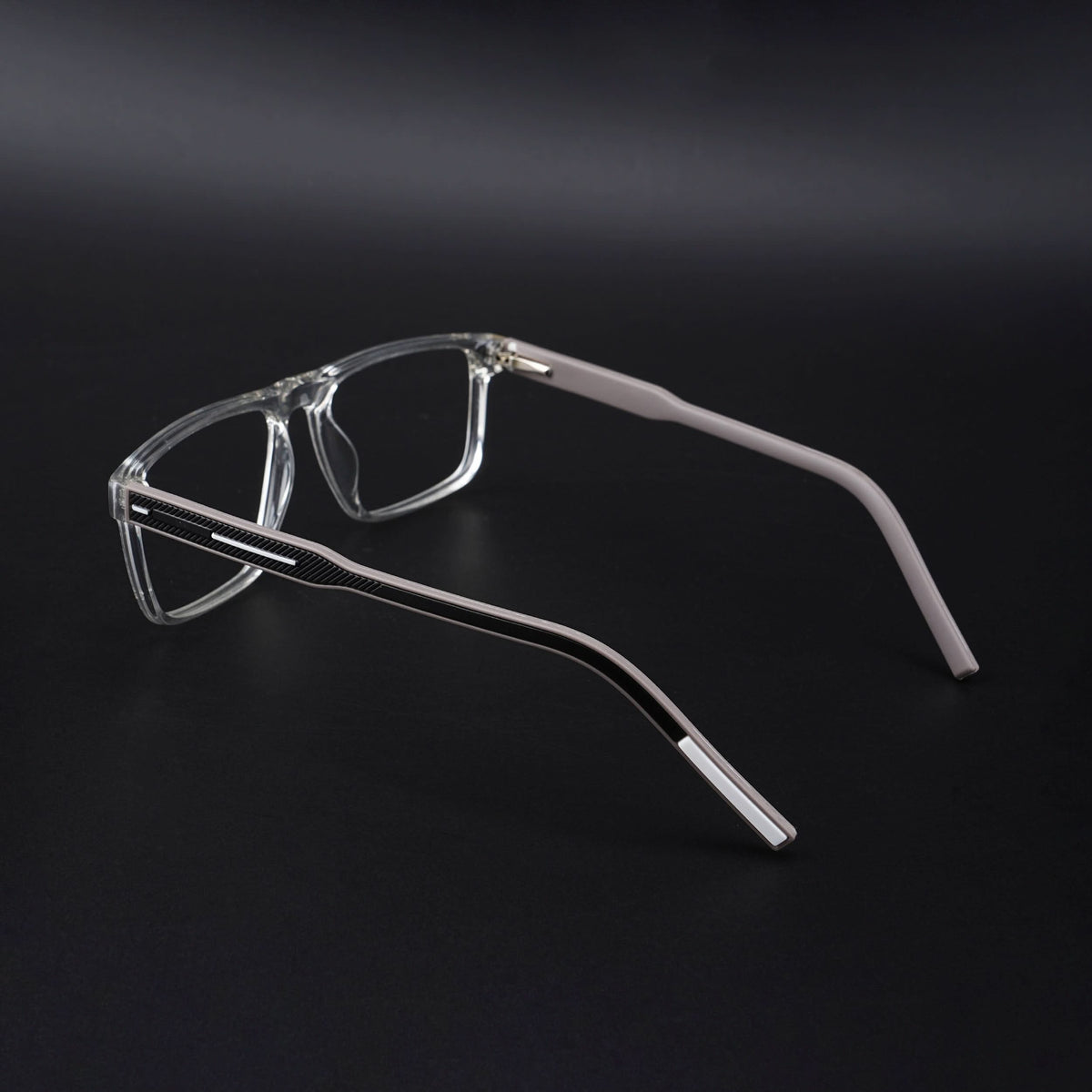 Eyejack Rush Transparent Square Eyeglasses for Men & Women (1007CL696-C2)