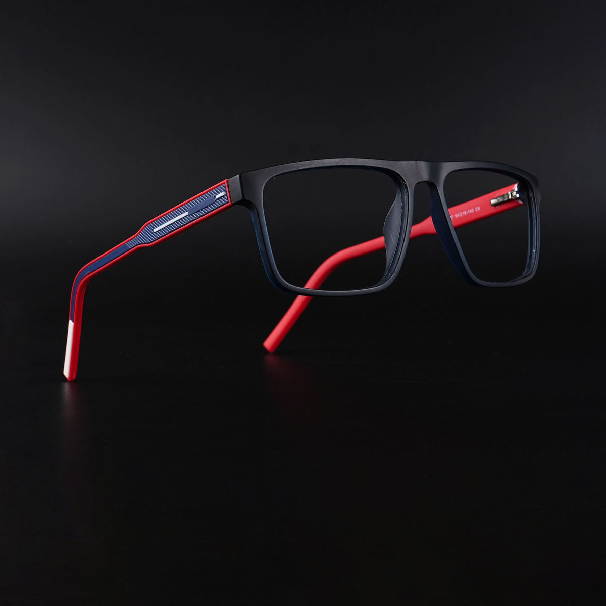 Eyejack Rush Navy Blue Square Eyeglasses for Men & Women (1007CL697-C3)