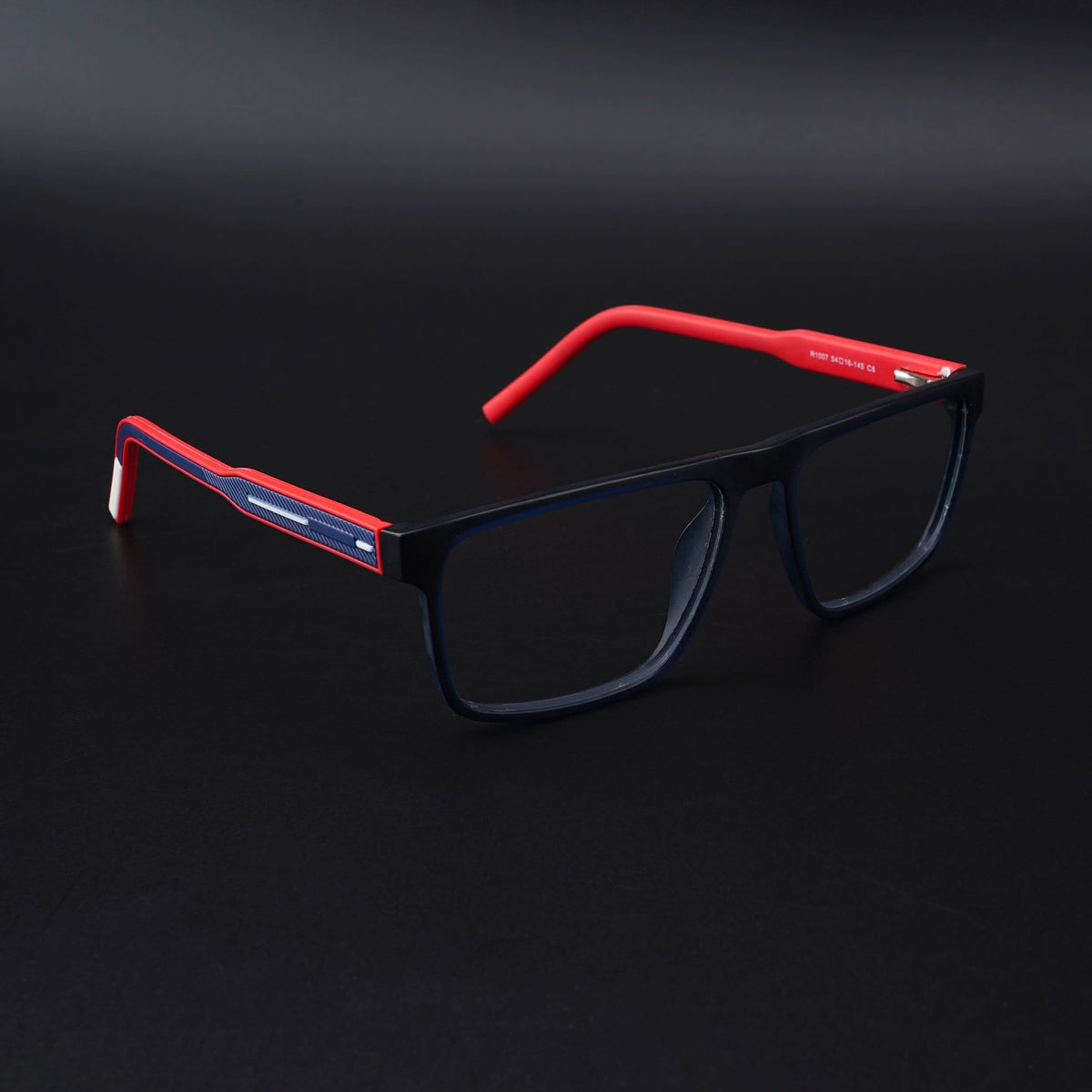 Eyejack Rush Navy Blue Square Eyeglasses for Men & Women (1007CL697-C3)