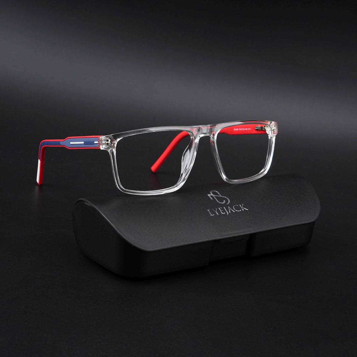 Eyejack Rush Transparent Square Eyeglasses for Men & Women (1007CL698-C4)