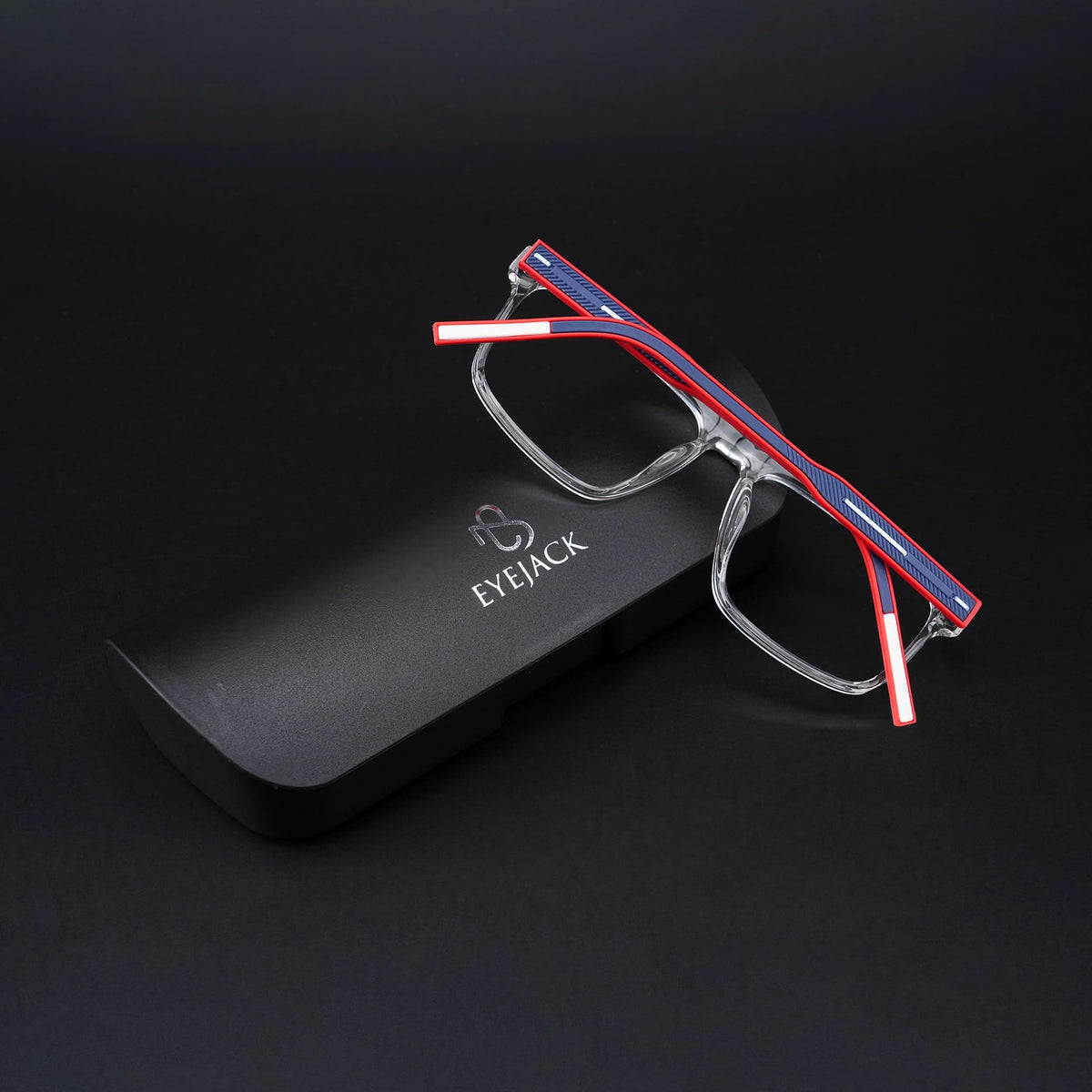 Eyejack Rush Transparent Square Eyeglasses for Men & Women (1007CL698-C4)