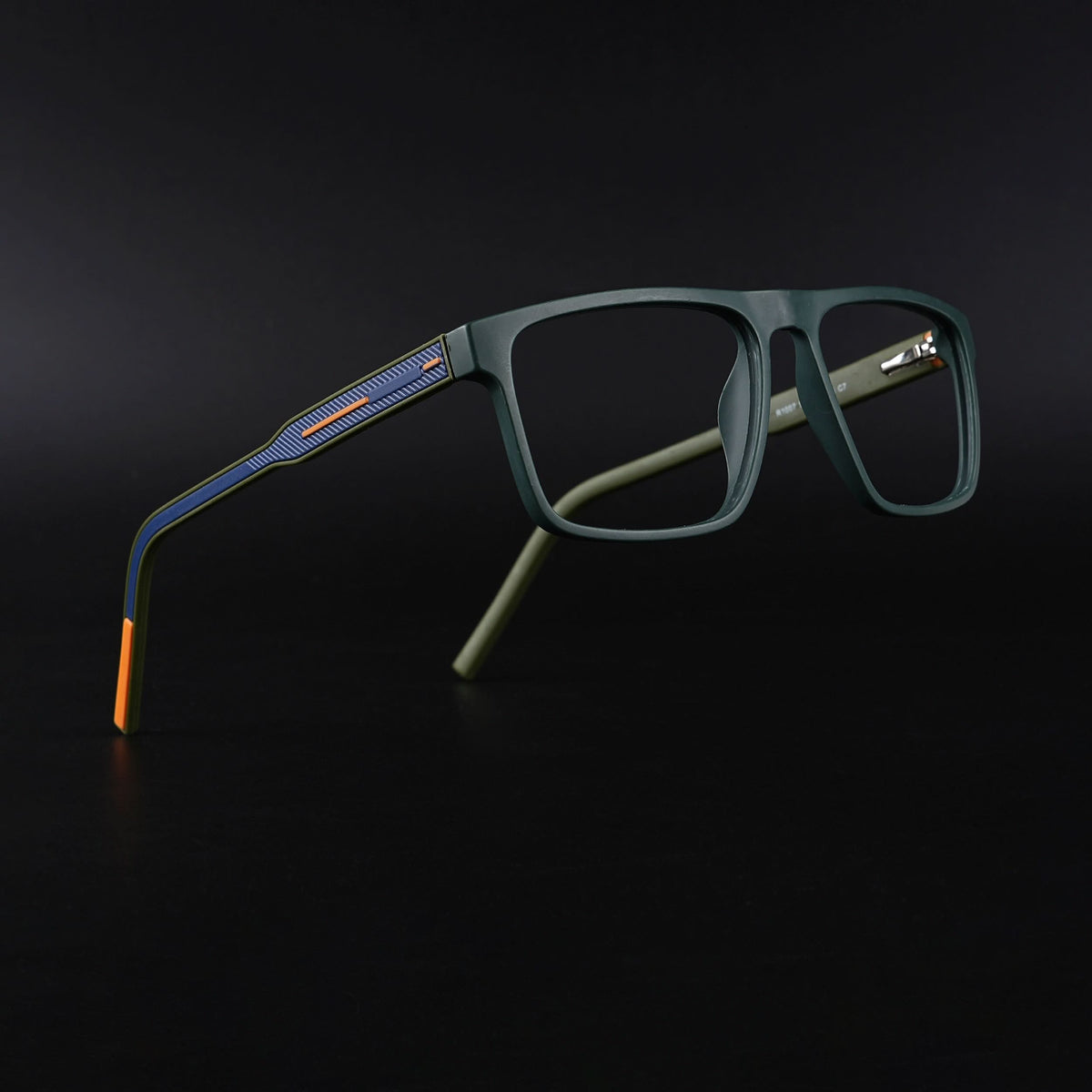 Eyejack Rush Green Square Eyeglasses for Men & Women (1007CL700-C6)
