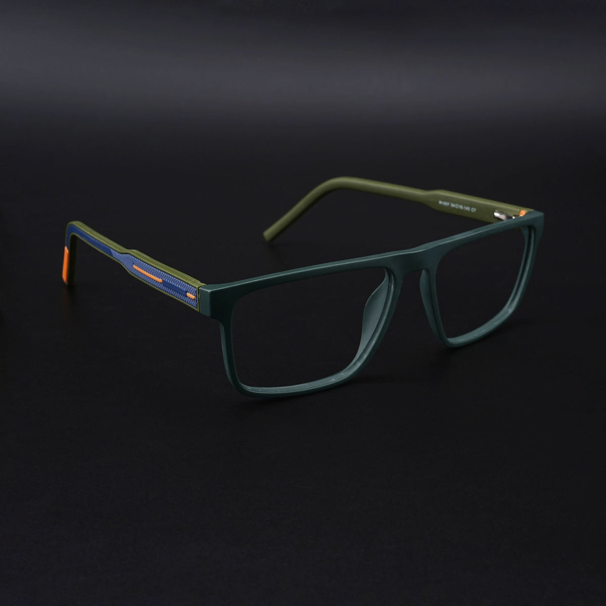 Eyejack Rush Green Square Eyeglasses for Men & Women (1007CL700-C6)