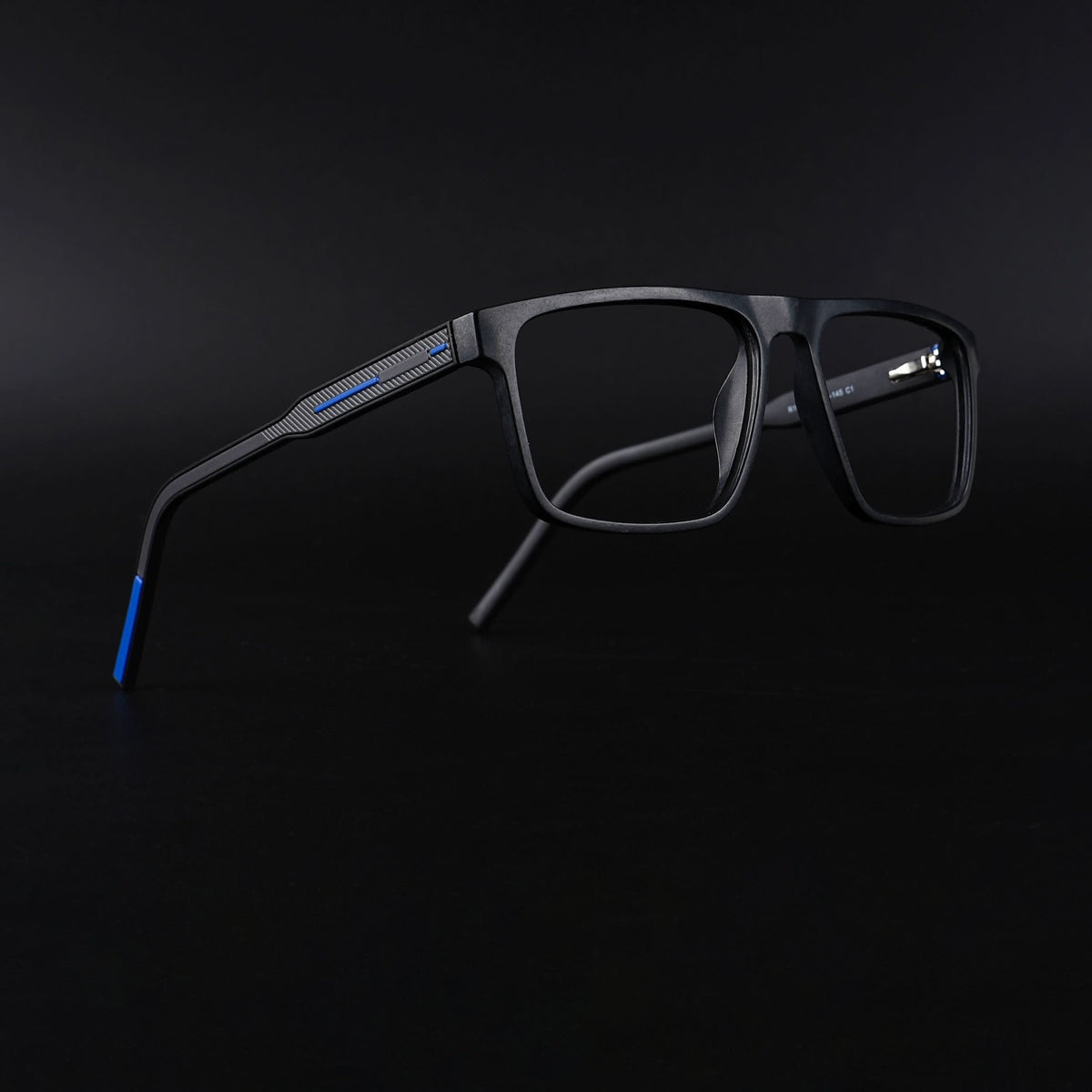 Eyejack Rush Matt Black Square Eyeglasses for Men & Women (1007CL701-C7)