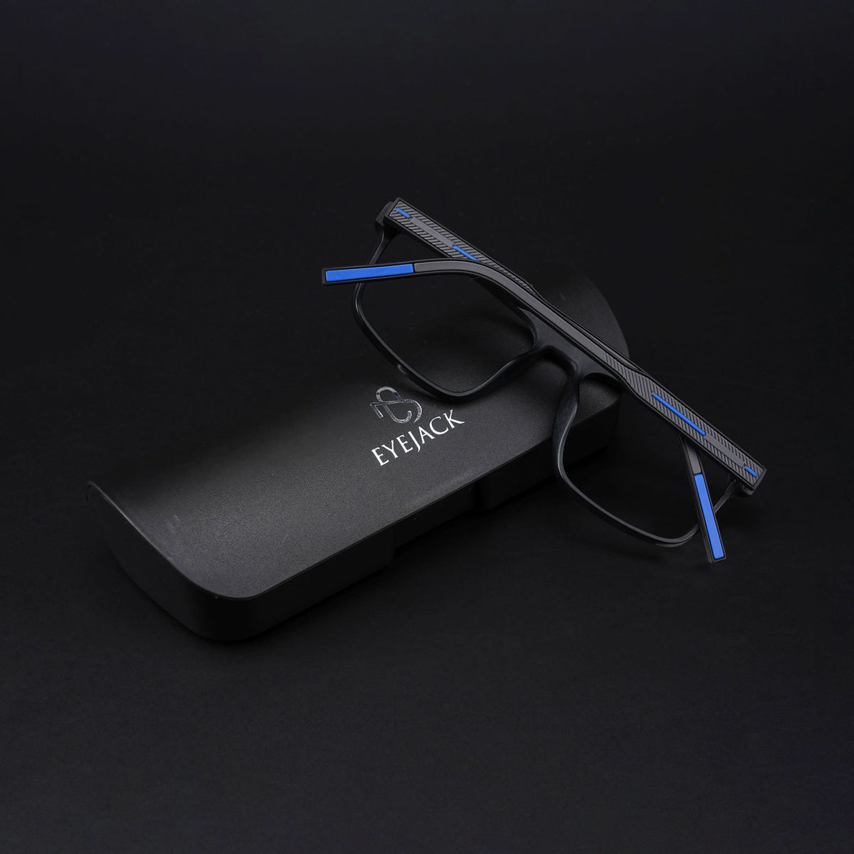 Eyejack Rush Matt Black Square Eyeglasses for Men & Women (1007CL701-C7)
